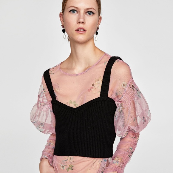 pink sheer top